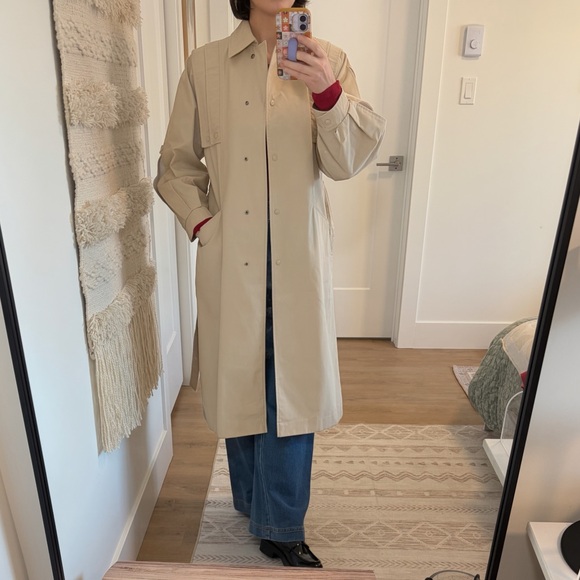 VINTAGE Sears Beige Trench Coat Vintage Size 8 Modern Size Small - Picture 1 of 15